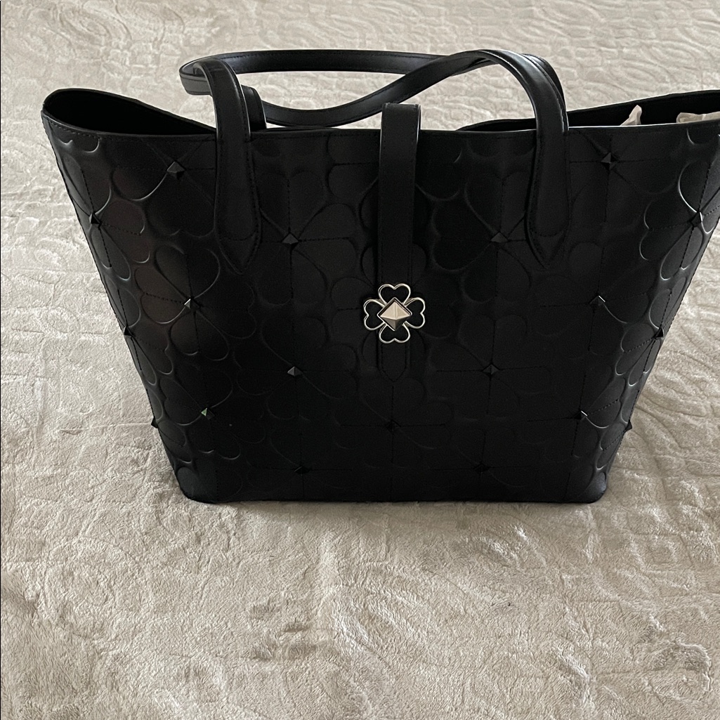 New Kate Spade Black Floral Tote